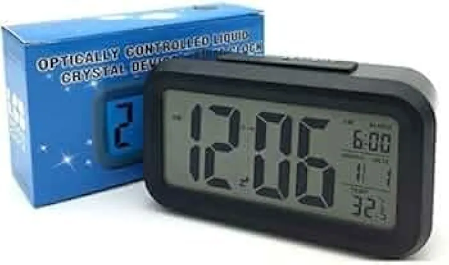 Digital Smart Alarm Clock Table Clock for Students, Home, Office, Corporate with Automatic Sensor, Date & Temperature Functions etc, Alarm Clock, Digital Clock, Table Clock. A2Zbuysonline.in