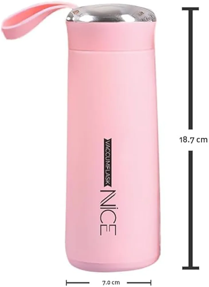 Nice Glass Water Bottle-400ML Hot and Cold Beverage for School,College,Home,Gym Multicolour Portable Bottle 