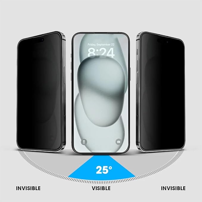 POPIO Privacy Military-Grade Tempered Glass for Samsung Galaxy S25 – Anti Spy Screen Protector Guard (Pack of 1)