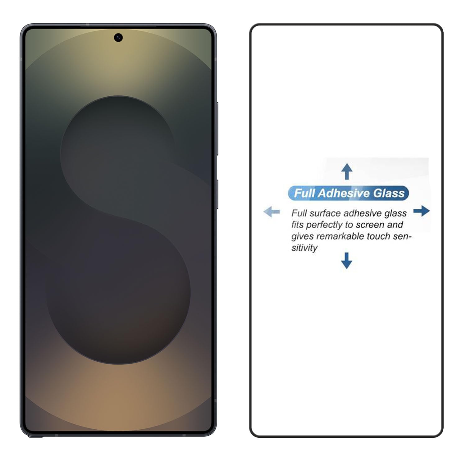 POPIO Military-Grade Gorilla Tempered Glass For Samsung Galaxy S25 Ultra (Black) 9H Hardness, Edge-to-Edge Full Coverage, Anti-Scratch, Bubble-Free, Ultra Clear HD Glass, Oleophobic Coating, Face ID Compatible