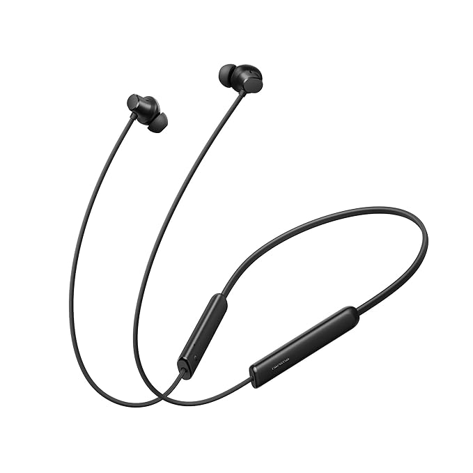 realme Buds Wireless 5 Lite in Ear Bluetooth Neckband with 12.4 mm Dynamic Bass Boost Driver,Upto 35 Hours Playback,45ms Low Latency,IP55 Dust & Water Resistant, Bluetooth V5.4 (Void Black)