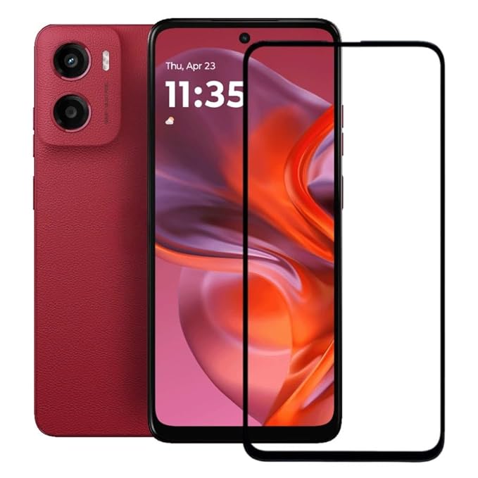 HD+ Edge-to-Edge Tempered Glass for Motorola Moto G05 4G / Moto E15 4G – Full Screen Protector Guard, 9H Hardness, Case Friendly, Ultra Clear with Easy Installation Kit