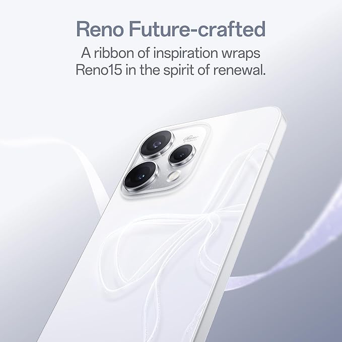 Oppo Reno15 5G (Glacier White, 8GB RAM, 256GB Storage) with No Cost EMI/Additional Exchange Offers