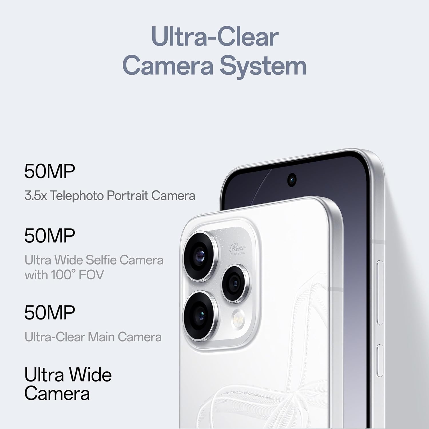 Oppo Reno15 5G (Aurora Blue, 8GB RAM, 256GB Storage) with No Cost EMI/Additional Exchange Offers